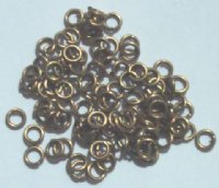 100 4mm Antique Gold Jump Rings